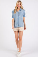 Load image into Gallery viewer, Mittoshop Collared Neck Puff Sleeve Shirt