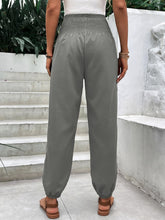 Load image into Gallery viewer, Smocked High Rise Joggers with Pockets
