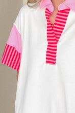 Load image into Gallery viewer, Color Block Johnny Collar Half Sleeve Dress