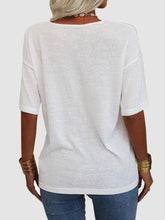 Load image into Gallery viewer, V-Neck Dropped Shoulder Half Sleeve T-Shirt