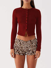 Load image into Gallery viewer, Button Down Long Sleeve T-Shirt