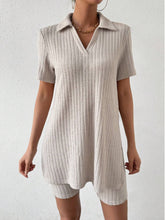 Load image into Gallery viewer, Johnny Collar Short Sleeve Top and Shorts Set