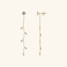 Load image into Gallery viewer, 1.38 Carat Moissanite 925 Sterling Silver Leaf Earrings