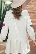 Load image into Gallery viewer, Sequin Heart Round Neck Long Sleeve Mini Dress