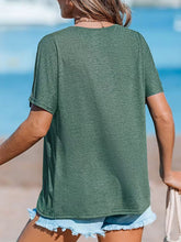 Load image into Gallery viewer, Notched Short Sleeve T-Shirt