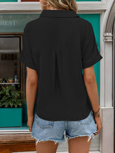 Load image into Gallery viewer, Johnny Collar Half Sleeve Blouse