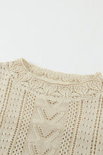 Load image into Gallery viewer, Openwork Round Neck Long Sleeve Sweater