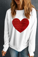 Load image into Gallery viewer, Valentine’s Day Heart Round Neck Long Sleeve Sweatshirt