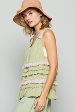Load image into Gallery viewer, POL Ruffled Open Front Sleeveless Cardigan