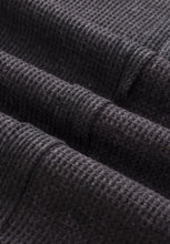 Load image into Gallery viewer, Waffle-Knit Notched Long Sleeve Sweatshirt