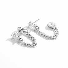 Load image into Gallery viewer, 925 Sterling Silver Zircon Chain Earrings