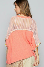 Load image into Gallery viewer, POL Hollow Out Floral Half Sleeve Knit Top