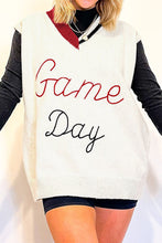 Load image into Gallery viewer, GAME DAY V-Neck Sweater Vest