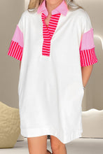 Load image into Gallery viewer, Color Block Johnny Collar Half Sleeve Dress