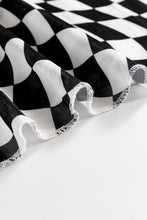 Load image into Gallery viewer, Checkered Mock Neck Long Sleeve Blouse