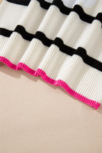 Load image into Gallery viewer, Striped Round Neck Drop Shoulder Sweater