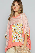 Load image into Gallery viewer, POL Hollow Out Floral Half Sleeve Knit Top