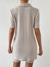 Load image into Gallery viewer, Johnny Collar Short Sleeve Top and Shorts Set