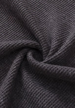 Load image into Gallery viewer, Waffle-Knit Notched Long Sleeve Sweatshirt