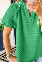 Load image into Gallery viewer, Oh Full Size Frill Notched Puff Sleeve Blouse