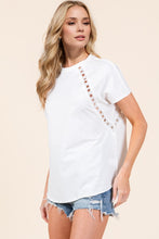 Load image into Gallery viewer, Double Take Full Size Cutout Round Neck Short Sleeve T-Shirt