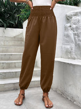 Load image into Gallery viewer, Smocked High Rise Joggers with Pockets