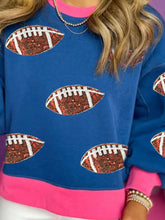Load image into Gallery viewer, Contrast Football Long Sleeve Sweatshirt