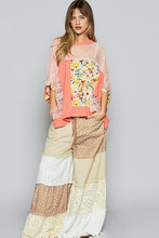 Load image into Gallery viewer, POL Hollow Out Floral Half Sleeve Knit Top