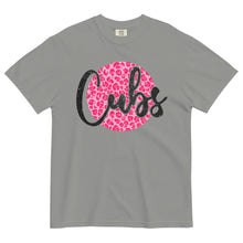 Load image into Gallery viewer, Cubs Leopard Pink Comfort Colors garment-dyed heavyweight t-shirt