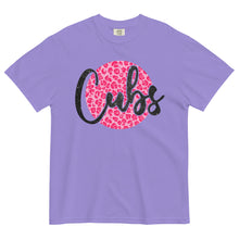 Load image into Gallery viewer, Cubs Leopard Pink Comfort Colors garment-dyed heavyweight t-shirt