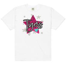 Load image into Gallery viewer, Glitter Star Tigers Comfort Colors garment-dyed heavyweight t-shirt