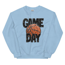 Load image into Gallery viewer, Basketball Faux Glitter Game Day Unisex Sweatshirt