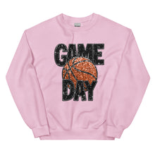 Load image into Gallery viewer, Basketball Faux Glitter Game Day Unisex Sweatshirt