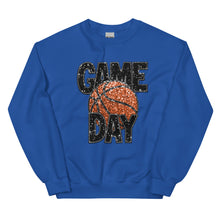 Load image into Gallery viewer, Basketball Faux Glitter Game Day Unisex Sweatshirt
