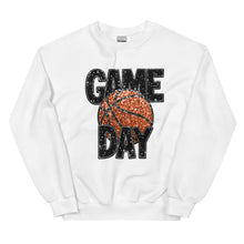 Load image into Gallery viewer, Basketball Faux Glitter Game Day Unisex Sweatshirt