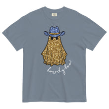 Load image into Gallery viewer, Faux Glitter Howdy Boo Ghost Comfort Colors Tee