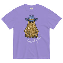 Load image into Gallery viewer, Faux Glitter Howdy Boo Ghost Comfort Colors Tee