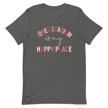 Load image into Gallery viewer, Jones Stadium is my happy place Unisex t-shirt