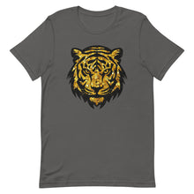 Load image into Gallery viewer, Gold Faux Glitter Tiger Head Unisex t-shirt