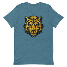 Load image into Gallery viewer, Gold Faux Glitter Tiger Head Unisex t-shirt