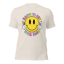 Load image into Gallery viewer, Happy to see your face Smiley Face Bella Canvas Unisex t-shirt