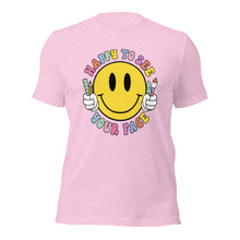 Load image into Gallery viewer, Happy to see your face Smiley Face Bella Canvas Unisex t-shirt