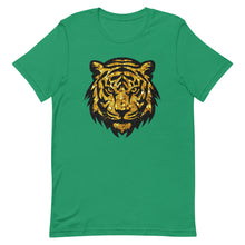Load image into Gallery viewer, Gold Faux Glitter Tiger Head Unisex t-shirt
