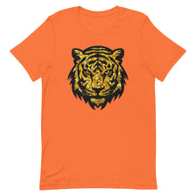 Load image into Gallery viewer, Gold Faux Glitter Tiger Head Unisex t-shirt