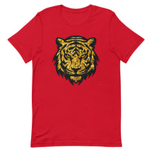 Load image into Gallery viewer, Gold Faux Glitter Tiger Head Unisex t-shirt