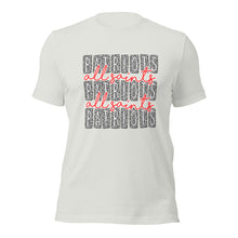 Load image into Gallery viewer, All Saints Patriots Dalmation Font Unisex t-shirt