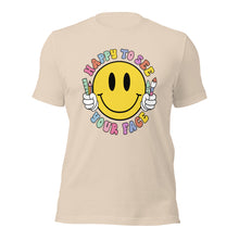 Load image into Gallery viewer, Happy to see your face Smiley Face Bella Canvas Unisex t-shirt