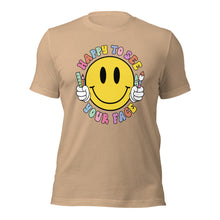 Load image into Gallery viewer, Happy to see your face Smiley Face Bella Canvas Unisex t-shirt