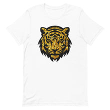 Load image into Gallery viewer, Gold Faux Glitter Tiger Head Unisex t-shirt