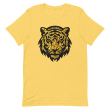 Load image into Gallery viewer, Gold Faux Glitter Tiger Head Unisex t-shirt
